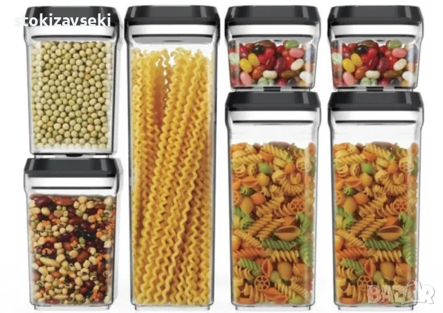 Комплект от 7 херметични контейнера – сигурно съхранение и перфектна организация, снимка 10 - Други - 48904451