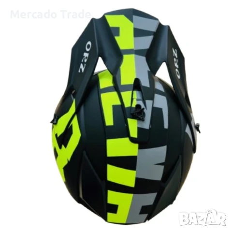 Кросова каска, За мотор, Атв и велосипед, S и M размер, Черен с неон и графит, снимка 3 - Аксесоари и консумативи - 50577821