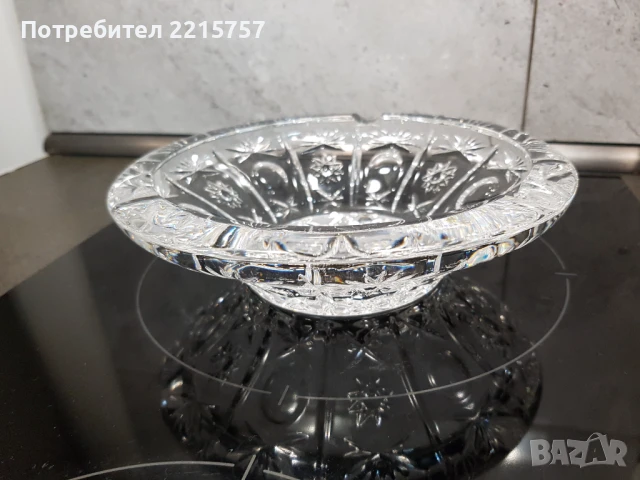Кристален пепелник от Италия., снимка 4 - Декорация за дома - 51321548