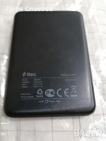 Външна батерия ttec 5000mAh, снимка 2 - Резервни части за телефони - 48079400