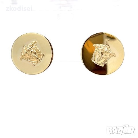 Златни обеци Versache 5,99гр. 14кр. проба:585 модел:20282-1, снимка 4 - Обеци - 43275769