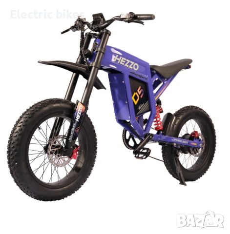 Електрически кросов велосипед HEZZO D5 – 3000W, 70 км/ч, 150 км пробег, снимка 6 - Велосипеди - 50835705