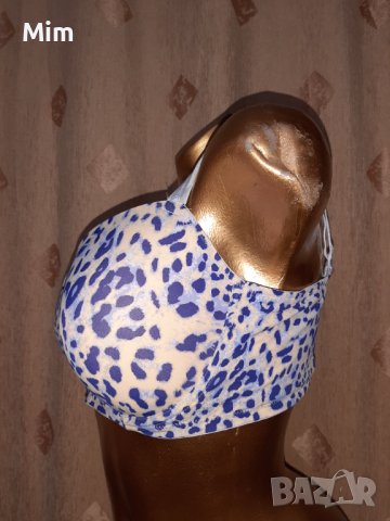 Есмара 90 D Сутиен в цвят телесен със сини капки, снимка 4 - Бельо - 40147498