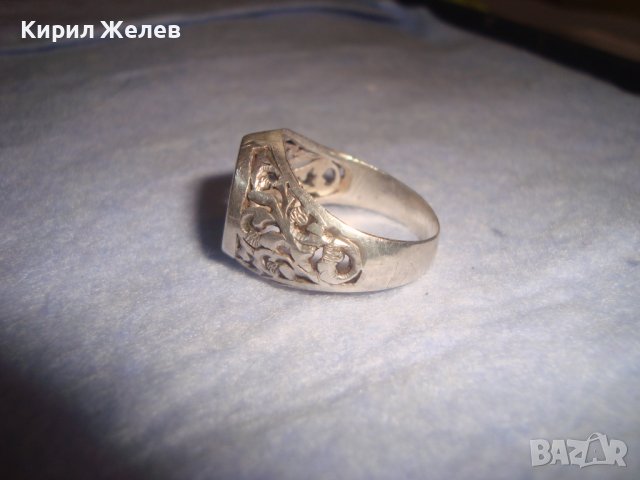 СТАРИНЕН СРЕБЪРЕН АЖУРЕН ПРЪСТЕН с МОНОГРАМ ЛП ВИСОКА ПРОБА СРЕБРО РЪЧЕН МАЙСТОРСКИ УНИКАТ 28810, снимка 9 - Антикварни и старинни предмети - 37268810