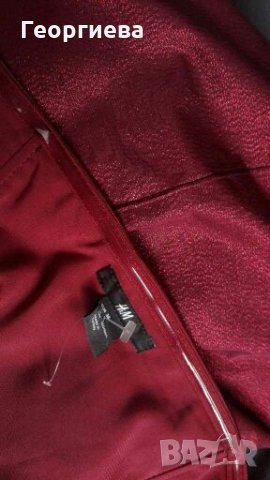 Нова рокля, цвят бордо, с блестяща пола 👗🍀 M(38р-р)👗🍀 арт. 356, снимка 2 - Рокли - 28013266