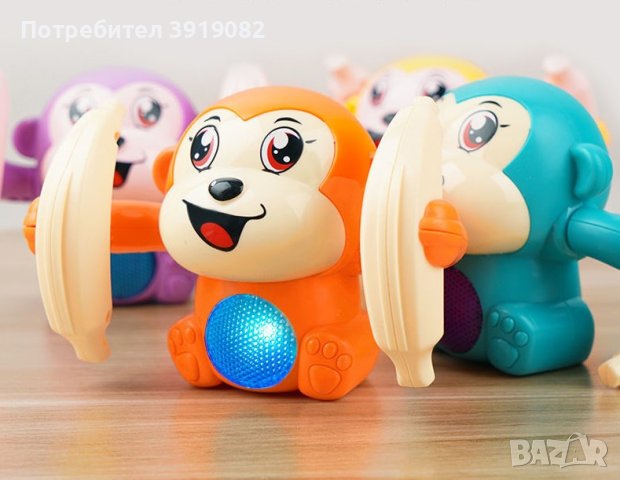 Бебешка играчка търкаляща се маймунка, снимка 1 - Електрически играчки - 43353710