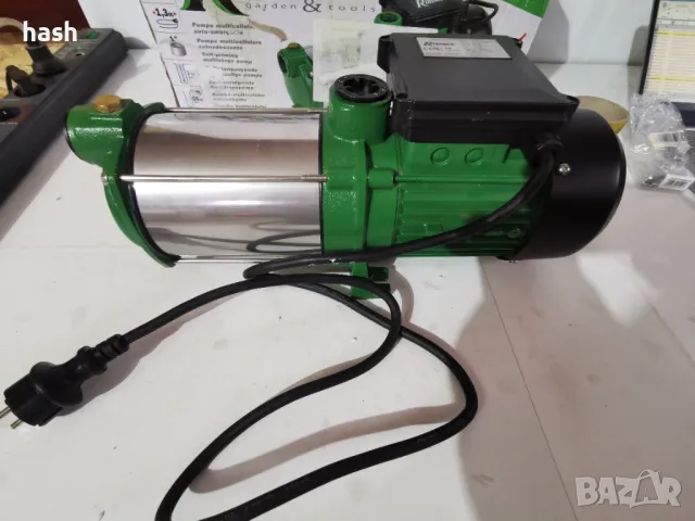 Ribimex Самозасмукваща многостъпална повърхностна помпа с 5 турбини - неръждаема стомана, снимка 5 - Напояване - 48570610