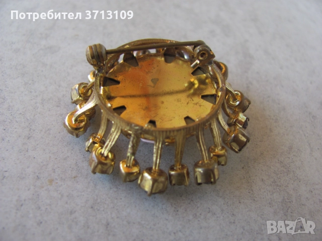 Брошка Бохемия, шлифовани полускъпоценни камъни, снимка 3 - Други - 51668704