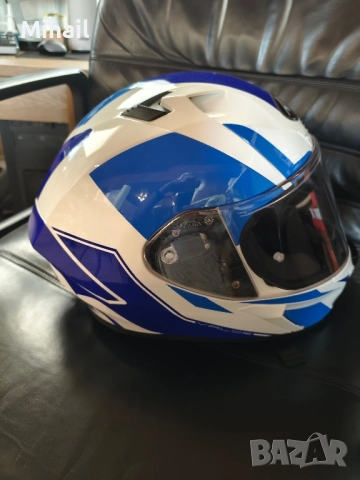 KАСКА AIROH VALOR WINGS BLUE GLOSS , снимка 2 - Аксесоари и консумативи - 51785488