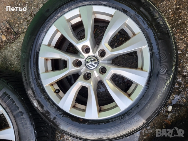 Оригинални джанти 5x120 17ки за VW Amarok,T5,T6,Multivan с гуми Michelin Alpin 235 55, снимка 3 - Гуми и джанти - 52116293