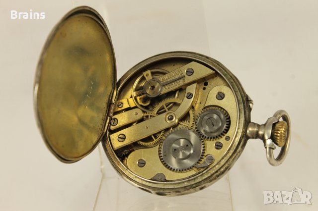 Сребърен Джобен Часовник Цилиндър От Края На 19 Век, снимка 7 - Антикварни и старинни предмети - 43558353