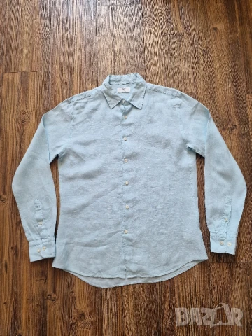Страхотна мъжка риза UNIQLO размер S , 100% лен 