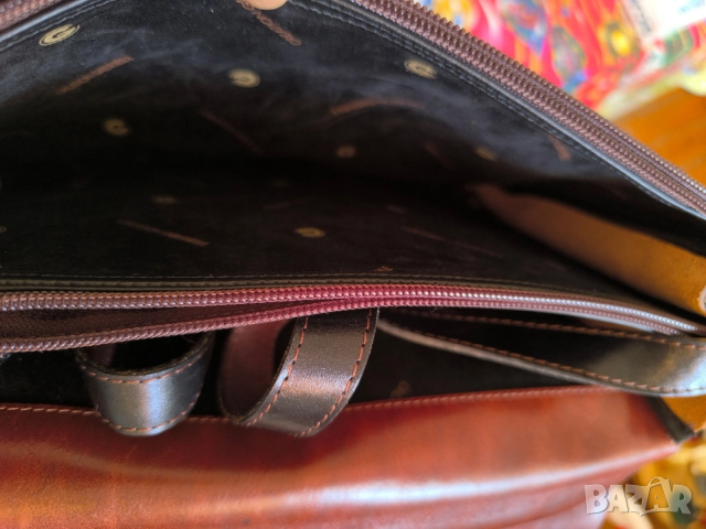 вносна италианска кожена чанта с дълга дръжка, снимка 5 - Чанти - 52971079