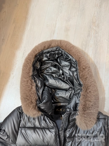 Дамско зимно яке с качулка, снимка 9 - Якета - 52303246