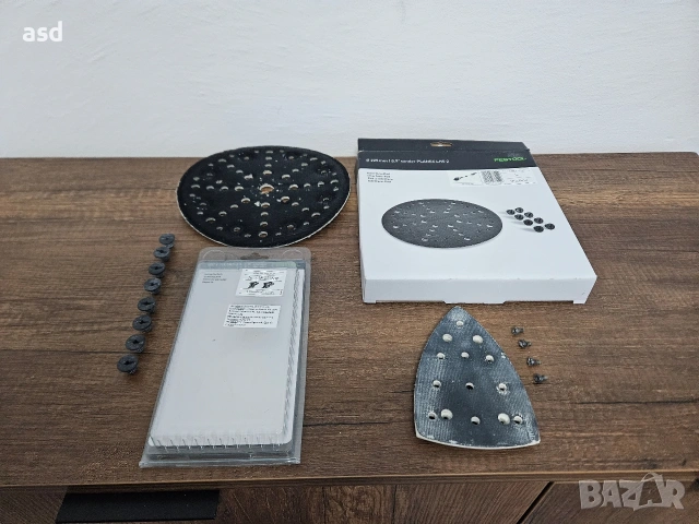 Festool употребявани подложки за жираф Planex LXS 2 и делта шлайф DTS 400; DTSC 400, снимка 2 - Други инструменти - 53342656