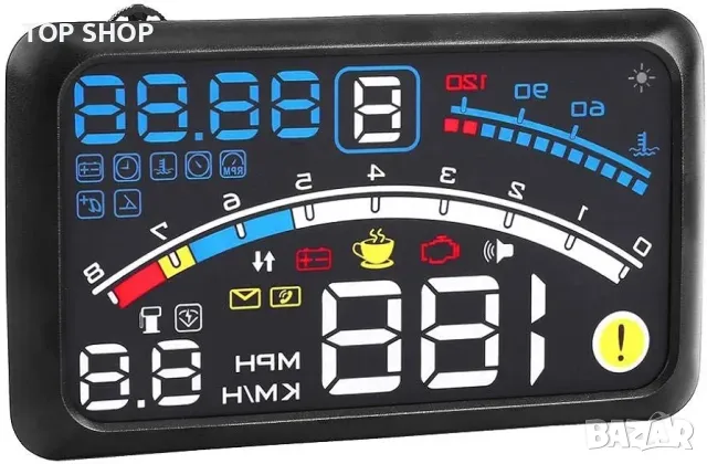 Автомобилен HUD дисплей, универсален 5,5-инчов автомобилен HUD Head Up дисплей