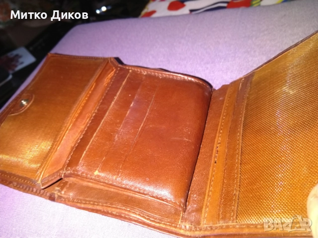 Портфейл Балкан---- марков естествена кожа 125х95мм, снимка 9 - Портфейли, портмонета - 52053354