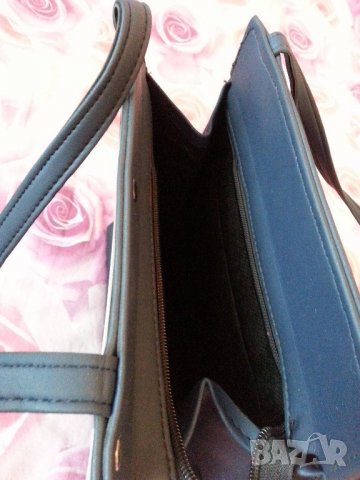 Чанта дамска тъмносиня с дълги дръжки, снимка 3 - Чанти - 14358736