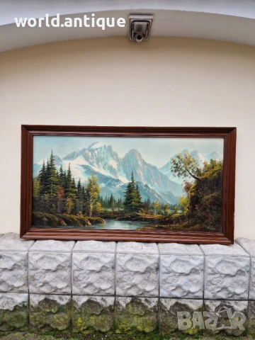 Страхотна огромна майсторска авторска картина масло върху платно 