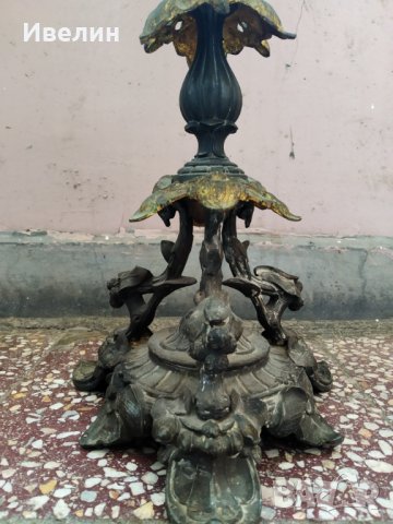 стар бароков свещник, снимка 3 - Антикварни и старинни предмети - 26651700