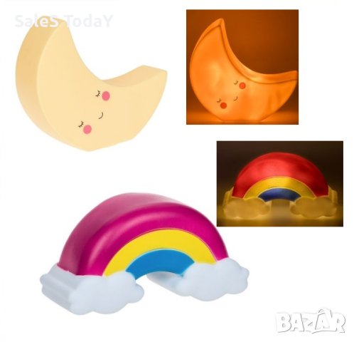 Нощна лампа, Rainbow, 13.5x5x7см, снимка 4 - Настолни лампи - 43086009