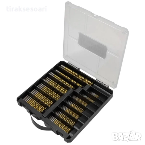 Професионален комплект свредла за метал HAWEK – 100 части, HSS, с куфар, снимка 3 - Други инструменти - 52451886
