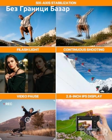 Нова Влог камера 4K 64MP с автофокус, светкавица и 2 батерии Фотоапарат, снимка 6 - Фотоапарати - 52257602