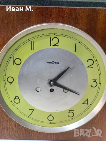 стар механичен стенен часовник Metron , снимка 2 - Антикварни и старинни предмети - 49232770