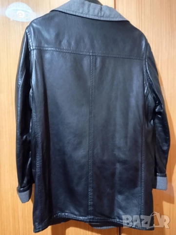 Кожено яке, тип сако, снимка 5 - Якета - 52355364