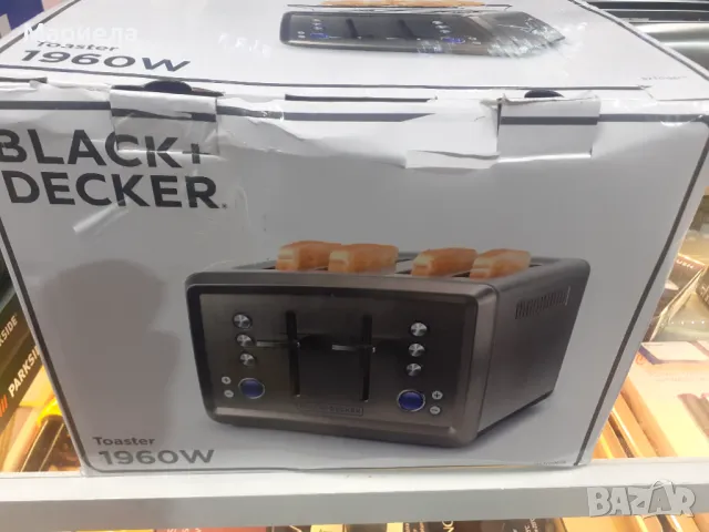 Тостер BLACK&DECKER BXTO1960E , 1960 W, 7 СТЕПЕНИ НА РАБОТА 1960 W, снимка 3 - Тостери - 48407436