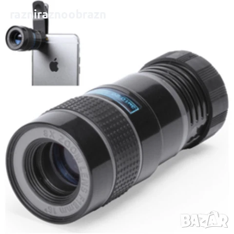 Обектив за телефон с увеличение x8, снимка 3 - Селфи стикове, аксесоари - 50967860