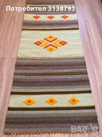 Ръчно-тъкана вълнена черга, снимка 1