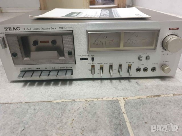 Stereo Cassette deck Касетен дек TEAC CX-350 В идеално състояние, работи отлично. Made in Japan С кн, снимка 1 - Декове - 37825353