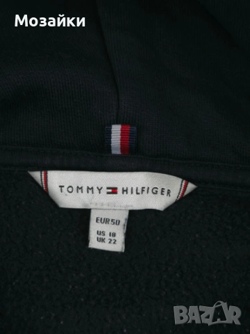 Tommy Hilfiger Hoodie възстановен с голямо лого, размер EU 50, тъмносин, снимка 8 - Суичъри - 53596010