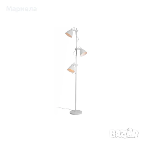 LED подова лампа с 3 накланящи се абажура (бяла), снимка 3 - Лампиони - 50493120