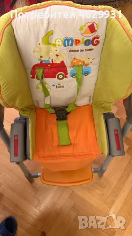 Детско повдигащо се столче за хранене, 55см..83см. 6-стъп. Височина, Наклон - 3 стъпки. Мн. Запазено, снимка 2 - Столчета за хранене - 52172566