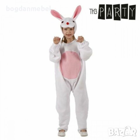 Маскировъчен костюм за деца Бял - 10-12 години