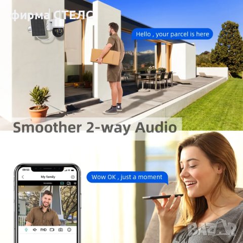 Камера за сигурност STELS SL20, Соларна,355 градуса,IP Wi-Fi,Ethernet, снимка 4 - IP камери - 44044426