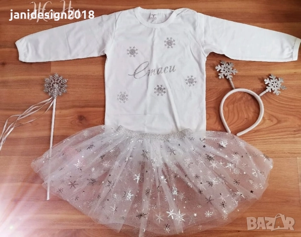 Коледен комплект “Снежинка”, снимка 2 - Комплекти за бебе - 52320779