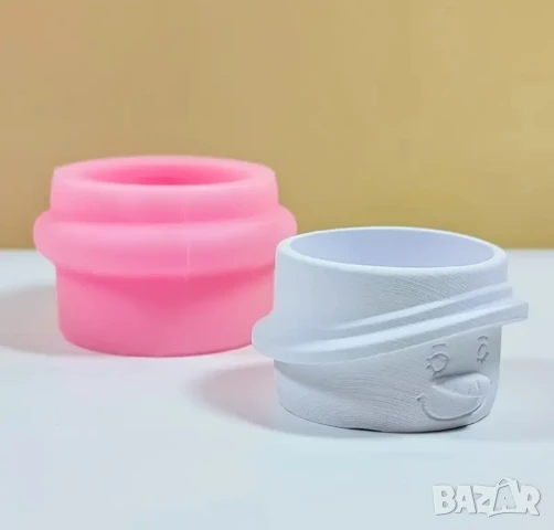 Молд кашпа снежен човек , снимка 2 - Форми - 50853394