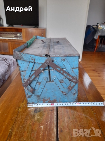 Старо метално сандъче за инструменти, снимка 2 - Други ценни предмети - 52080136