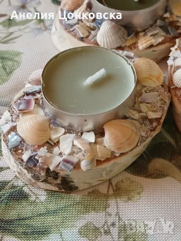 Ръчно изработени чаени свещници , снимка 1