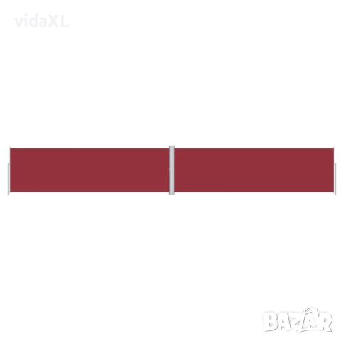 vidaXL Прибираща се странична тента, червена, 180x1200 см(SKU:318077), снимка 1