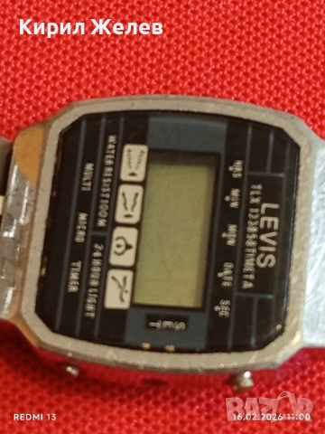 Винтидж електтронен часовник LEVIS мъжки рядък за КОЛЕКЦИЯ 51882, снимка 8 - Мъжки - 53492171