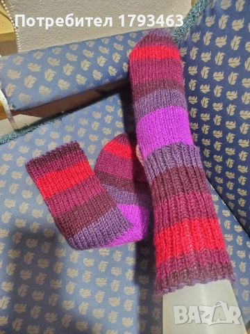Ръчно плетени дамски чорапи размер 38