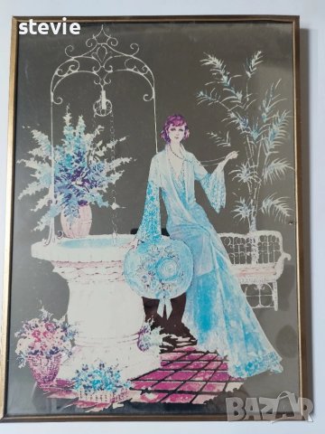 Ретро огледало с картина, снимка 2 - Картини - 50971966