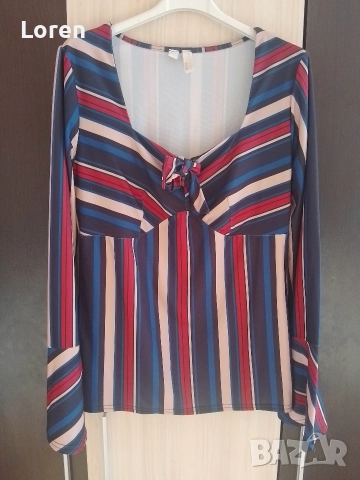 *Bodyflirt boutique*Блуза на раета с модни чарлстон ръкави и дълбоко деколте