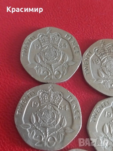 20 пенса Елизабет., снимка 9 - Нумизматика и бонистика - 51617090