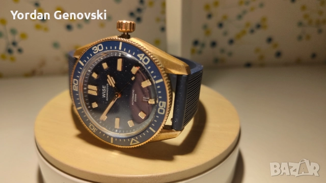 Мъжки часовник автоматичен WISE Adamascus Limited Edition Bronze Diver, снимка 6 - Мъжки - 52434294