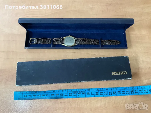 Японски кварцов часовник с кутия - Сейко/ Seiko